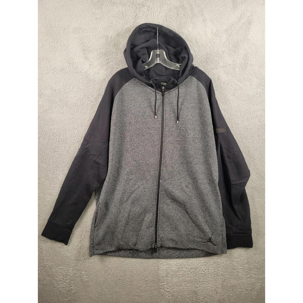 Nike Air Jordan Sweatshirt Hoodie Black Gray Mens XXL 2XL.